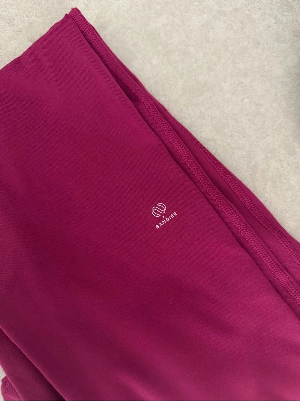 Bandier x Something Navy Magenta Leggings
